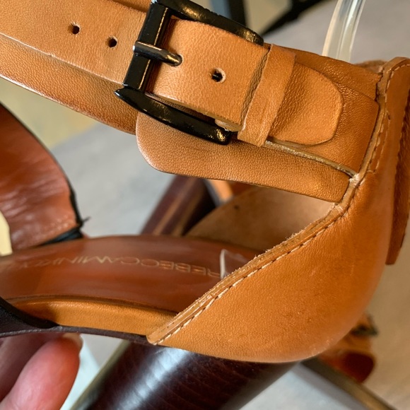 NWOT Rebecca Minkoff leather sandals. Tan, black and brown. Size 7.5 - Picture 9 of 12